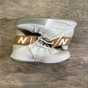 New Balance Omni Ones Kawhi Signature Shoe (white and brown)